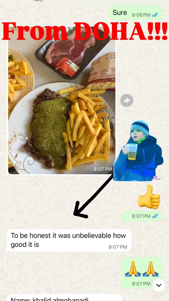 Customer message from Doha, Qatar